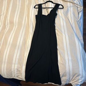 Reformation knit black dress